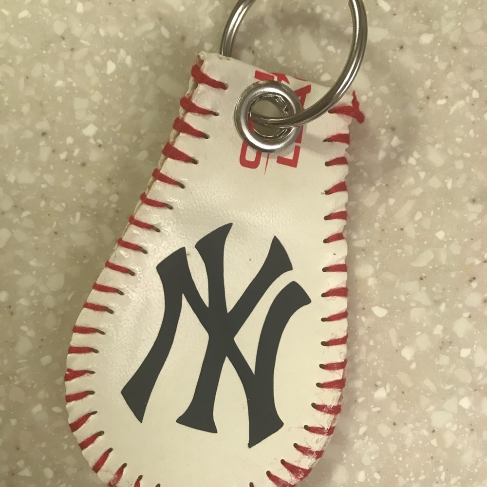 Handmade baseball keychain